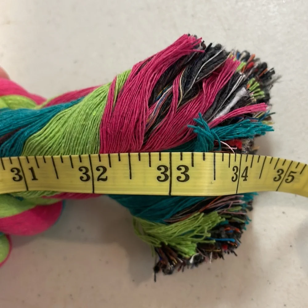 NWOT Large Dog 5 Knot Rope Toy Pink & Green